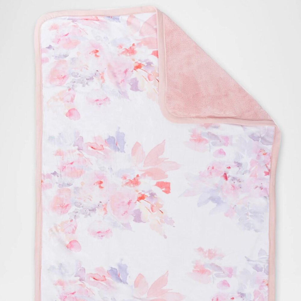 Oilo Studio Prim Jersey Cuddle Blanket Blush Pink Baby Girl Soft Cotton Jersey